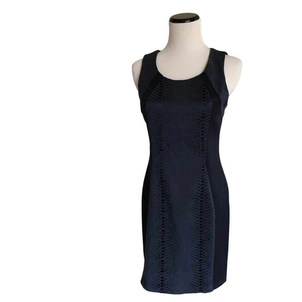 Ya LosAngeles Navy Blue Sheath Dress, Size M